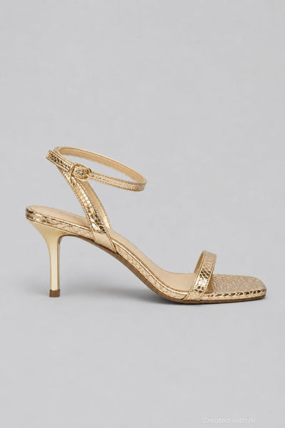 High Heel Sandals - Yellow - 5 - Sandal