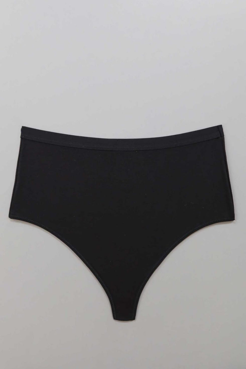 High Waist Thong - Black - FINAL SALE - Underwear