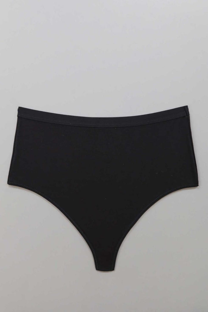 High Waist Thong - Black - FINAL SALE - Underwear