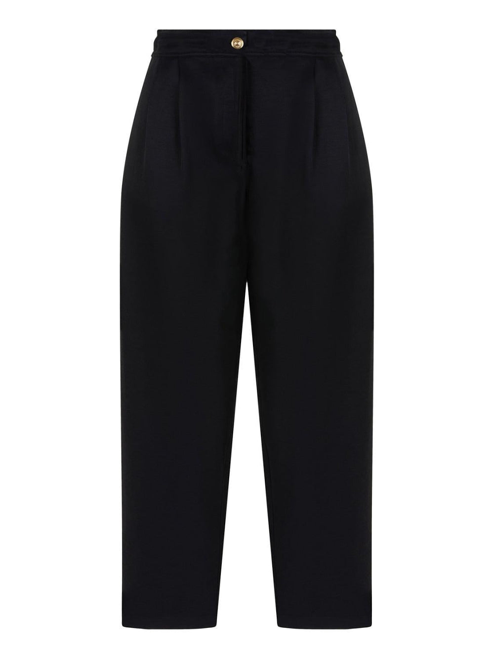 High-Waisted Carrot Pants - Dark Navy - Pants