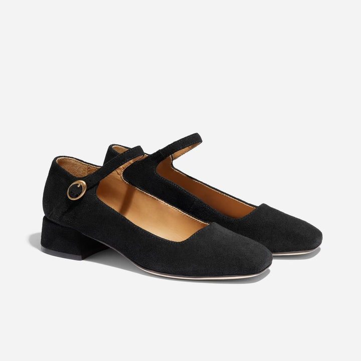 Luna Heeled Mary Jane - Black