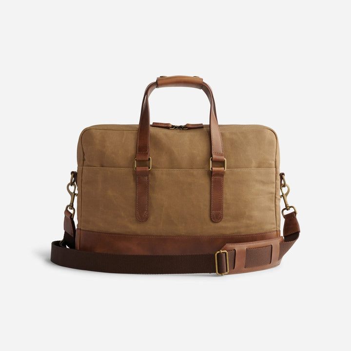 Vincent Slim Briefcase - Waxed Canvas