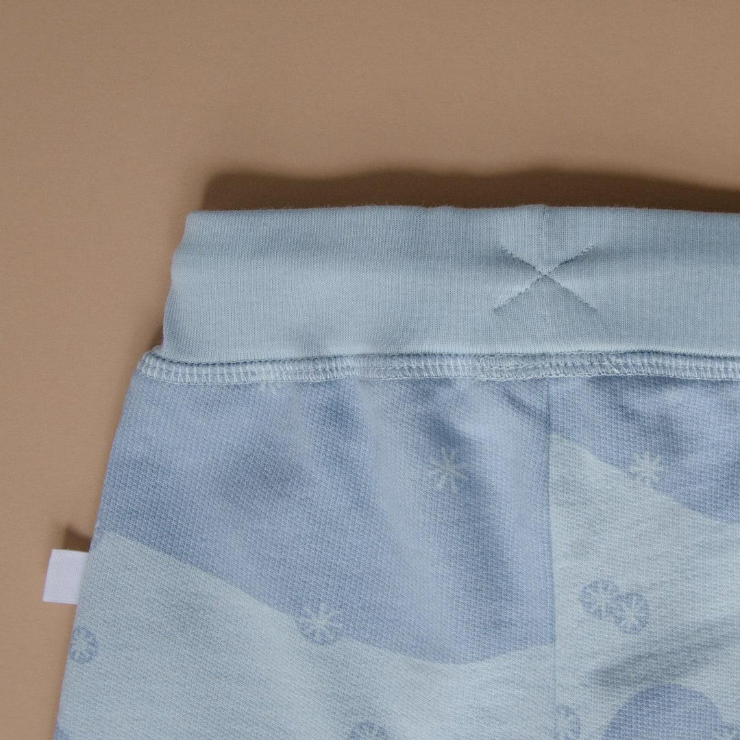 Organic Pima Cotton Sweatpants Snowy Andes - Blue