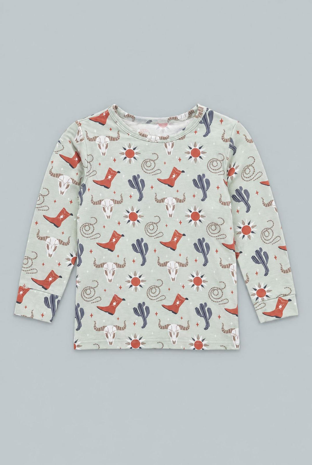 Bulls Boots Lasso Western Big Kid Pajama - Dude Ranch