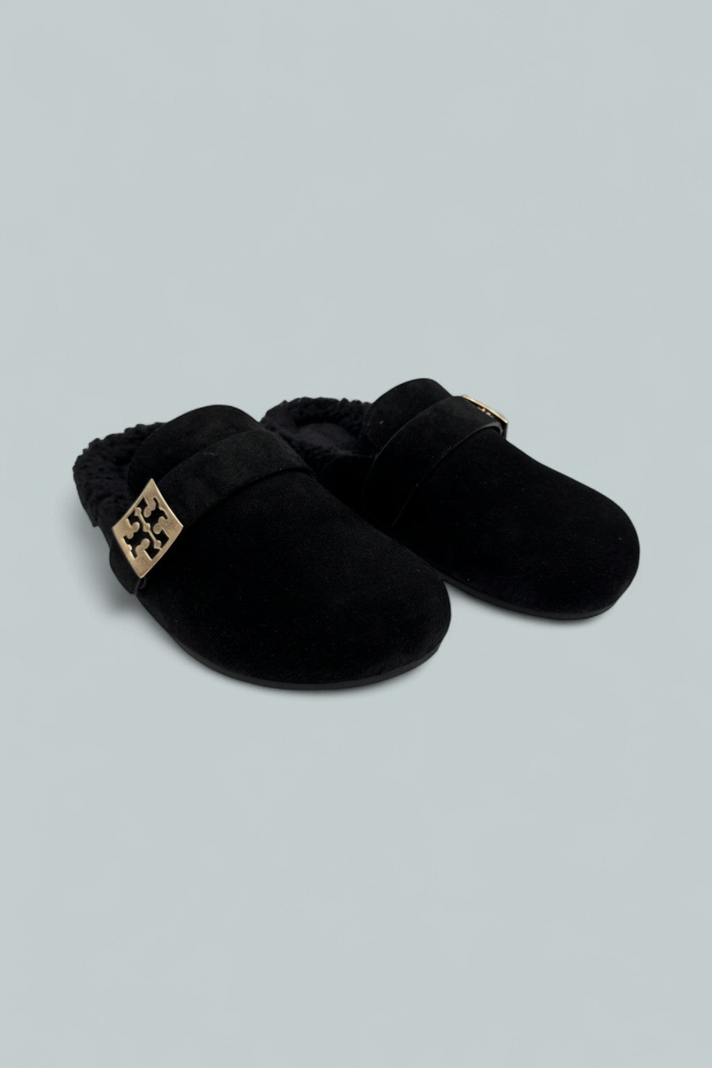 Mellow Shearling Mules - Perfect Black