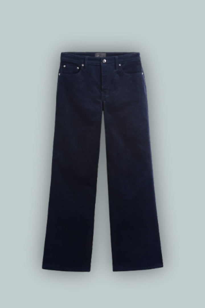 GapStudio Low Rise Corduroy Wide-Leg Pants - New Navy