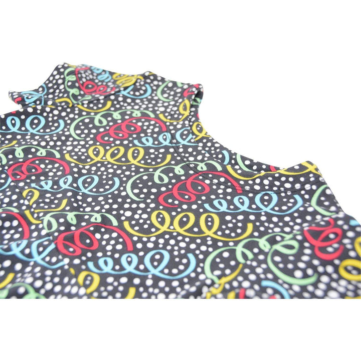 Swirly Girl Short Sleeve Dress - Streamers