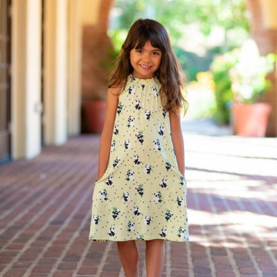 Tieback Dress - Panda Mint