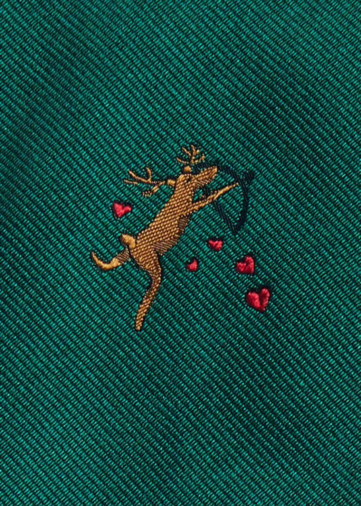 Holiday Cupid Reindeer Tie - Green - ONE SIZE - Tie