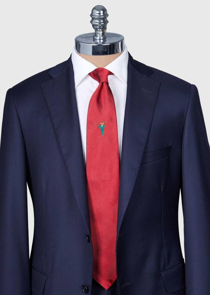 Holiday Dasher Reindeer Tie - Red - ONE SIZE - Tie