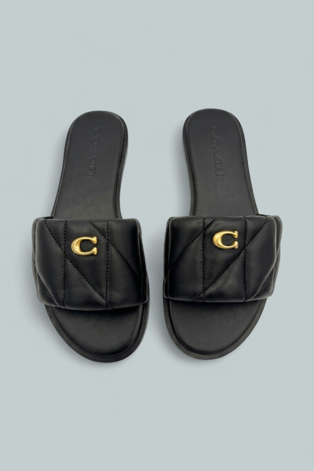 Holly Quilted Slide - Black - 6 - Sandals