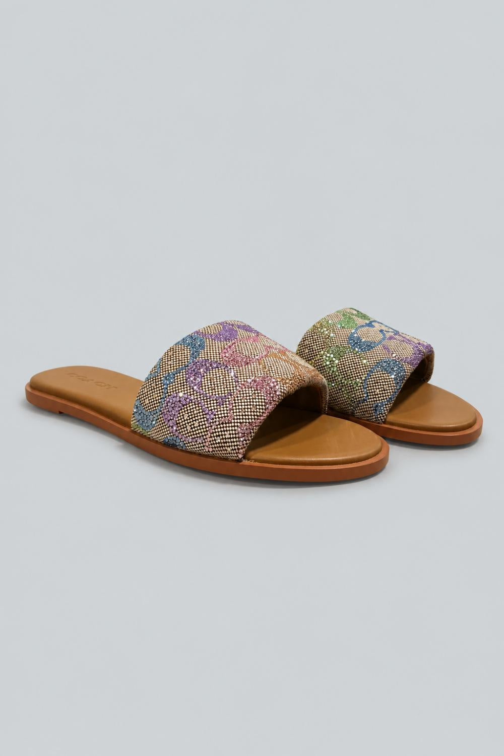 Holly Sandal Crystal Signature Jacquard - Rainbow Multi - 9 - Sandal