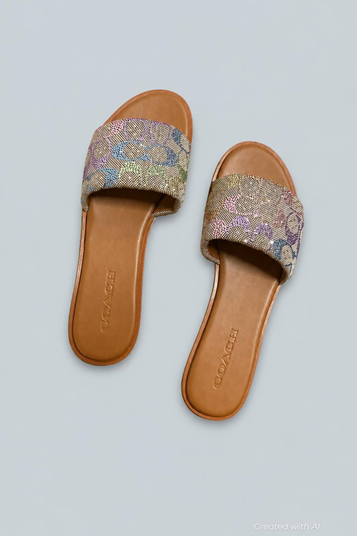Holly Sandal Crystal Signature Jacquard - Rainbow Multi - 9 - Sandal