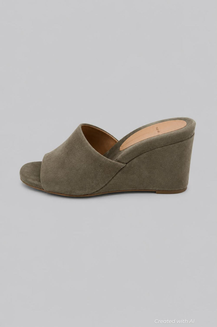 Holta Wedges - Olive Suede - 7MUS - Clog