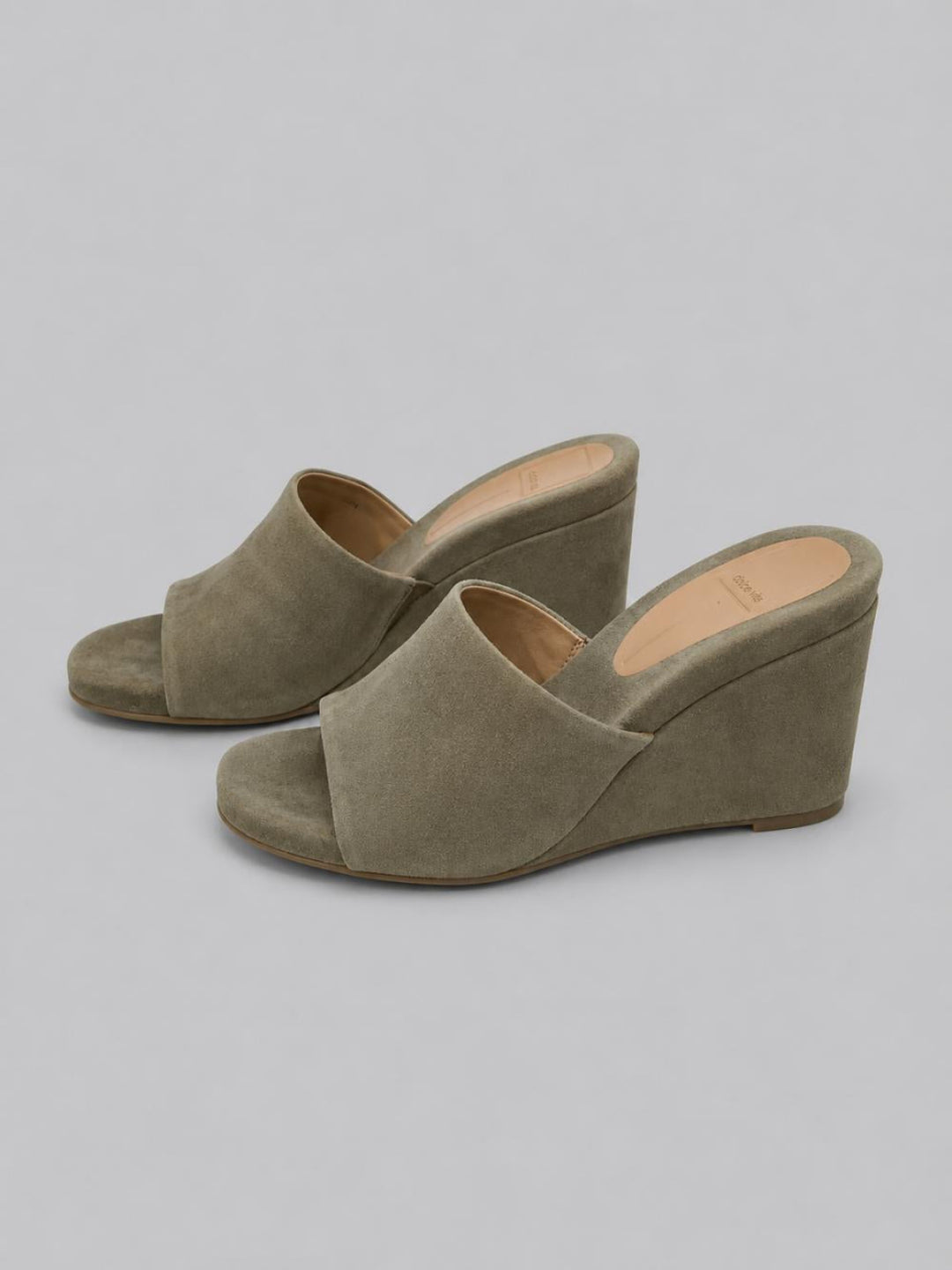 Holta Wedges - Olive Suede - 7MUS - Clog