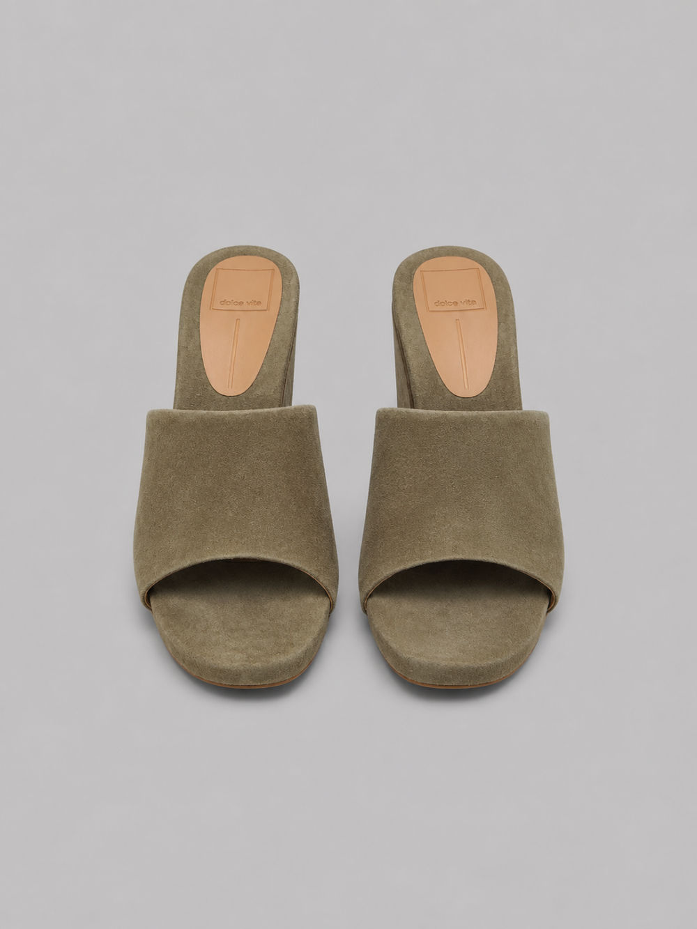 Holta Wedges - Olive Suede - 7MUS - Clog