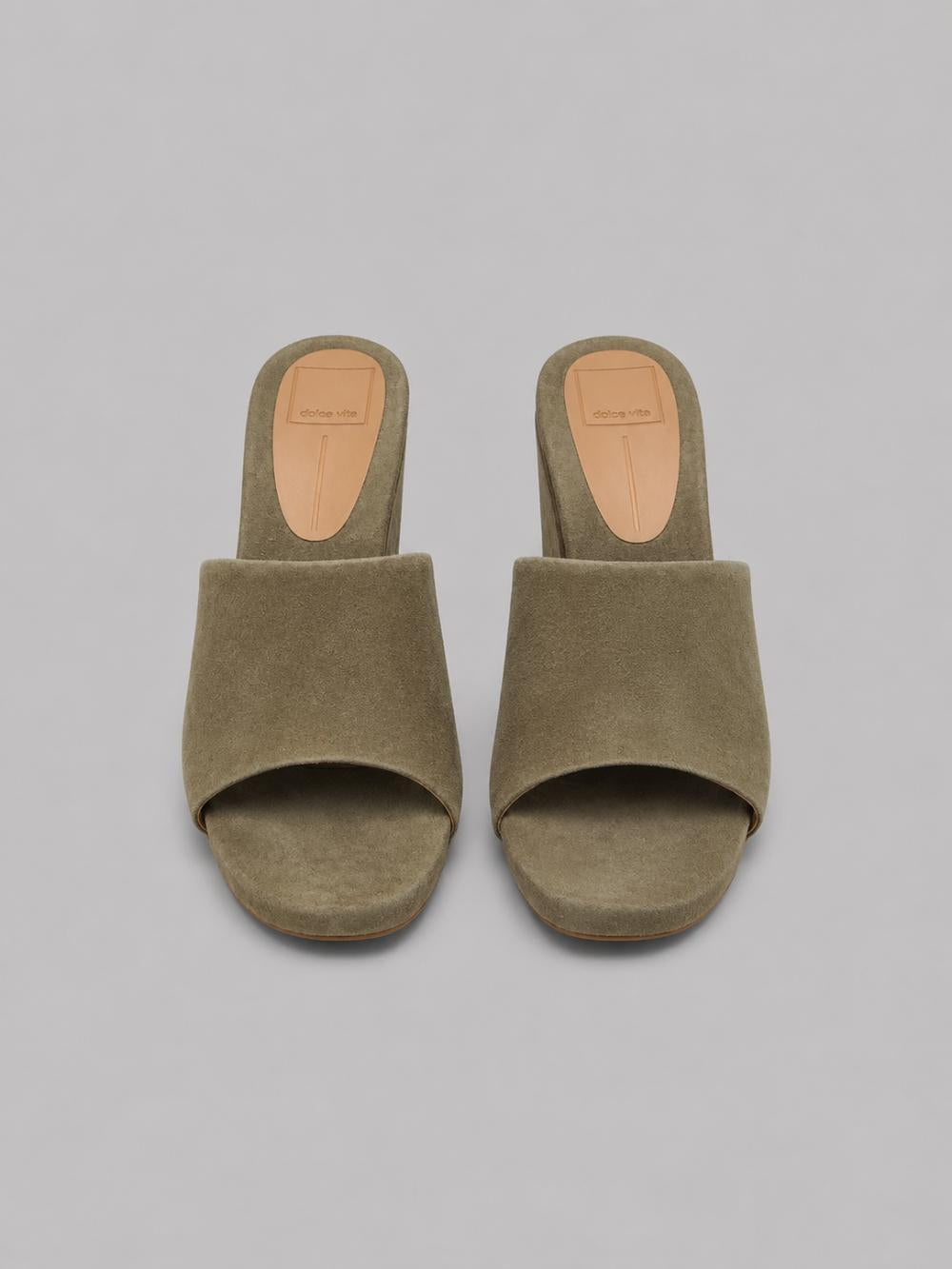 Holta Wedges - Olive Suede - 7MUS - Clog