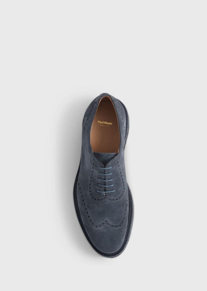 Homer Suede Wing Tip Oxford - Grey - Oxford