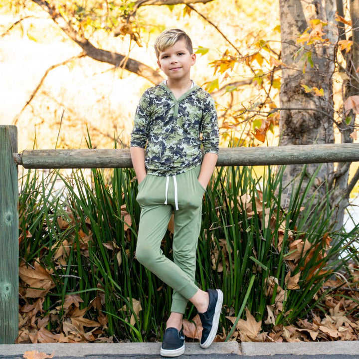 Hoodie - Green Camo - Joggers