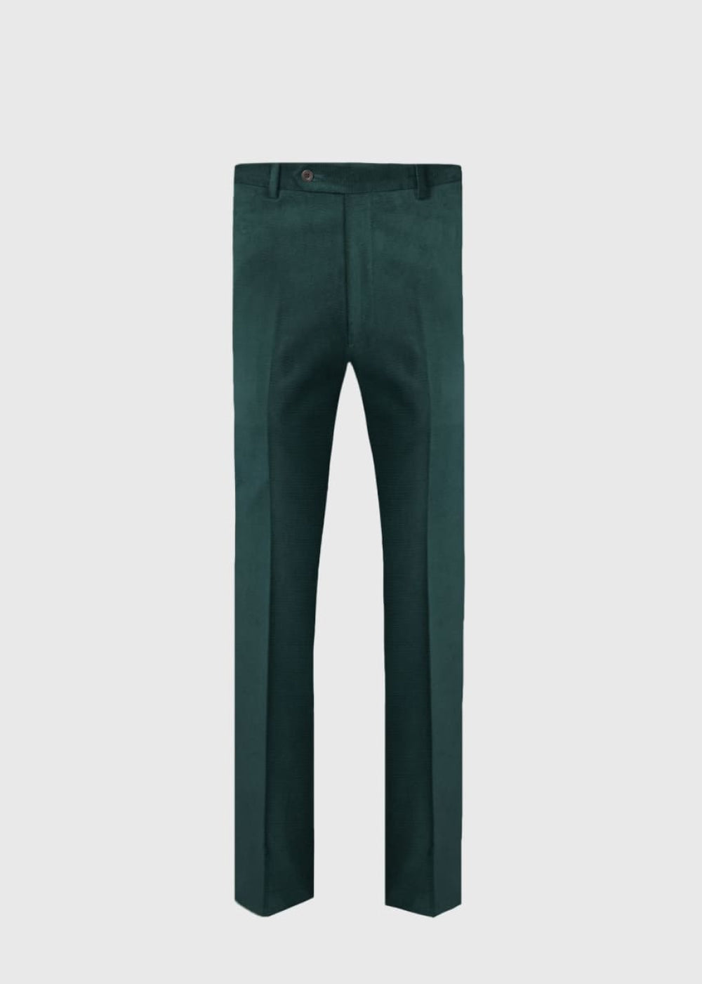 Horizontal Cotton Corduroy Trouser - Bottle Green - Trouser