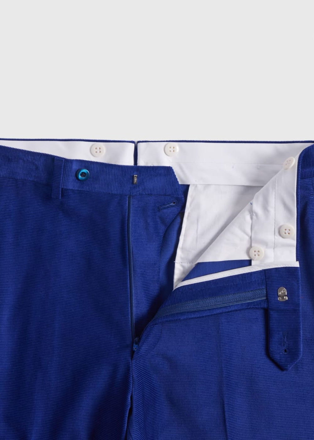Horizontal Cotton Corduroy Trouser - Royal Blue - Trouser