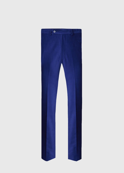 Horizontal Cotton Corduroy Trouser - Royal Blue - Trouser
