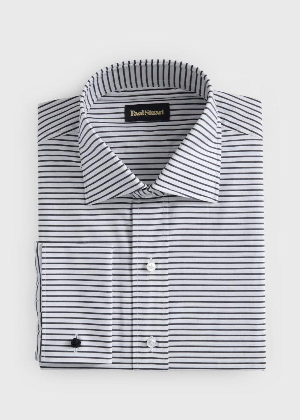 Horizontal Stripe Shirt - Black/White - Collared Shirt