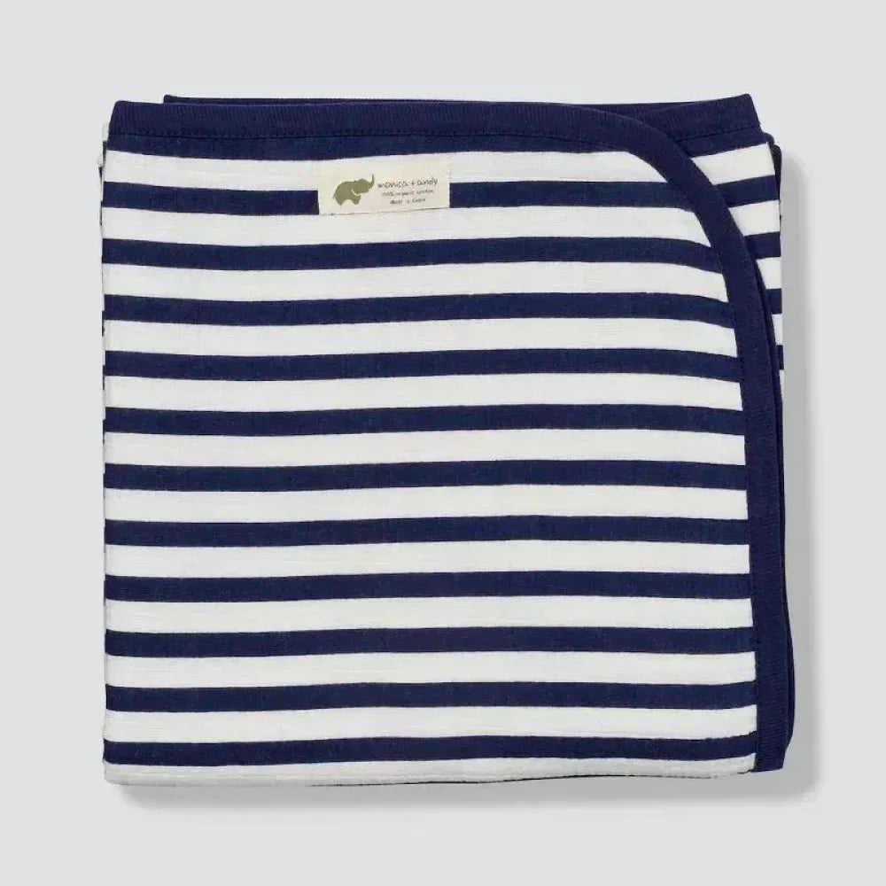 Hospital Cuddle Box - Navy Stripes - One Size - Blanket