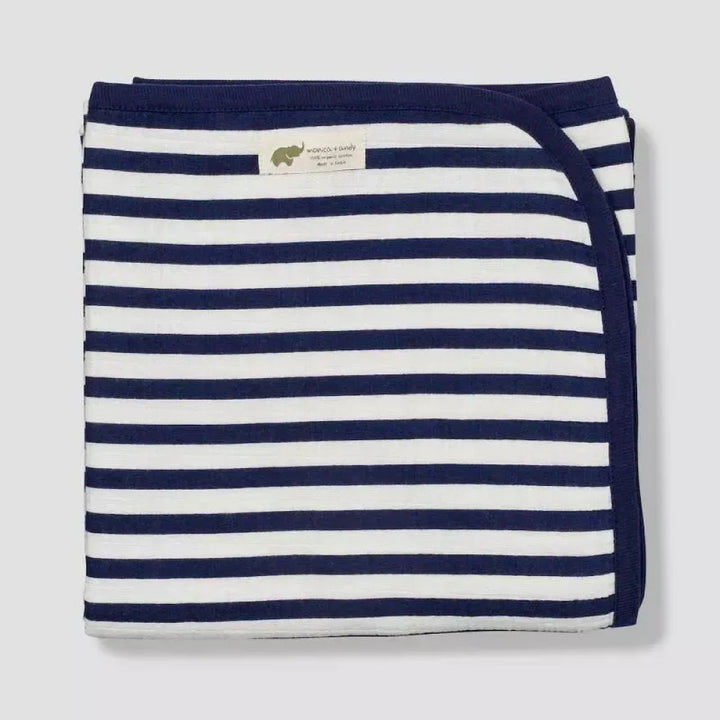 Hospital Cuddle Box - Navy Stripes - One Size - Blanket