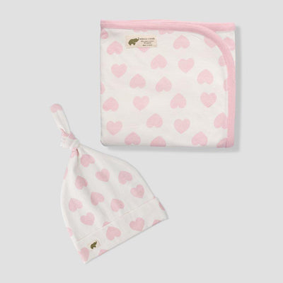 Hospital Cuddle Box - Pink Full of Heart - One Size - Blanket