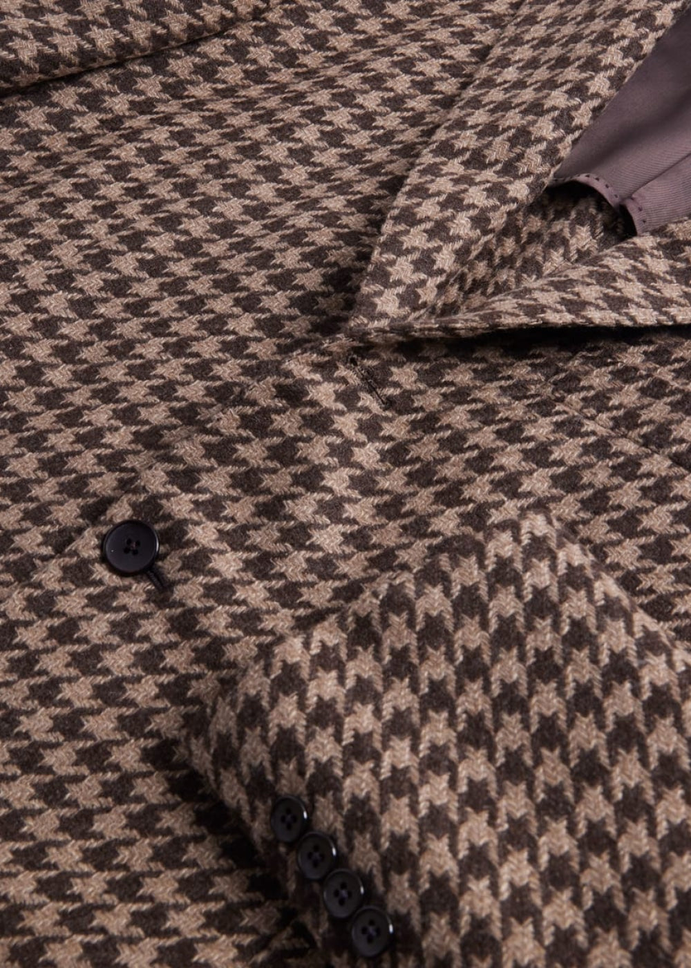 Houndstooth Soft Jacket - Brown/Tan - Blazer