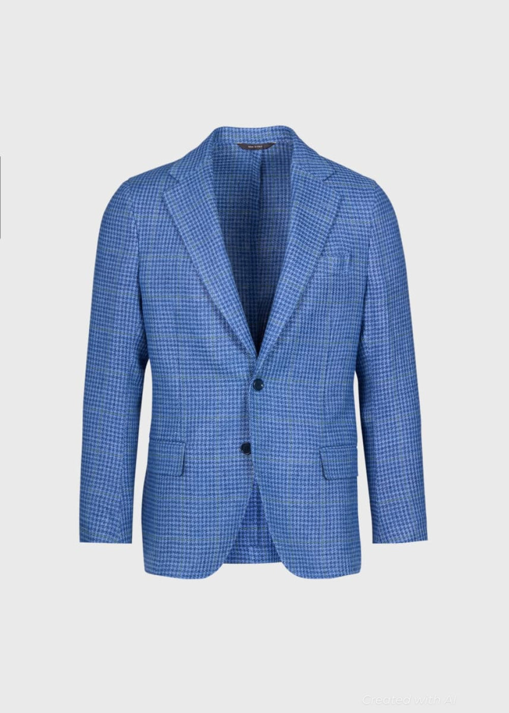 Houndstooth Summer Jacket - Blue/Green - Blazer