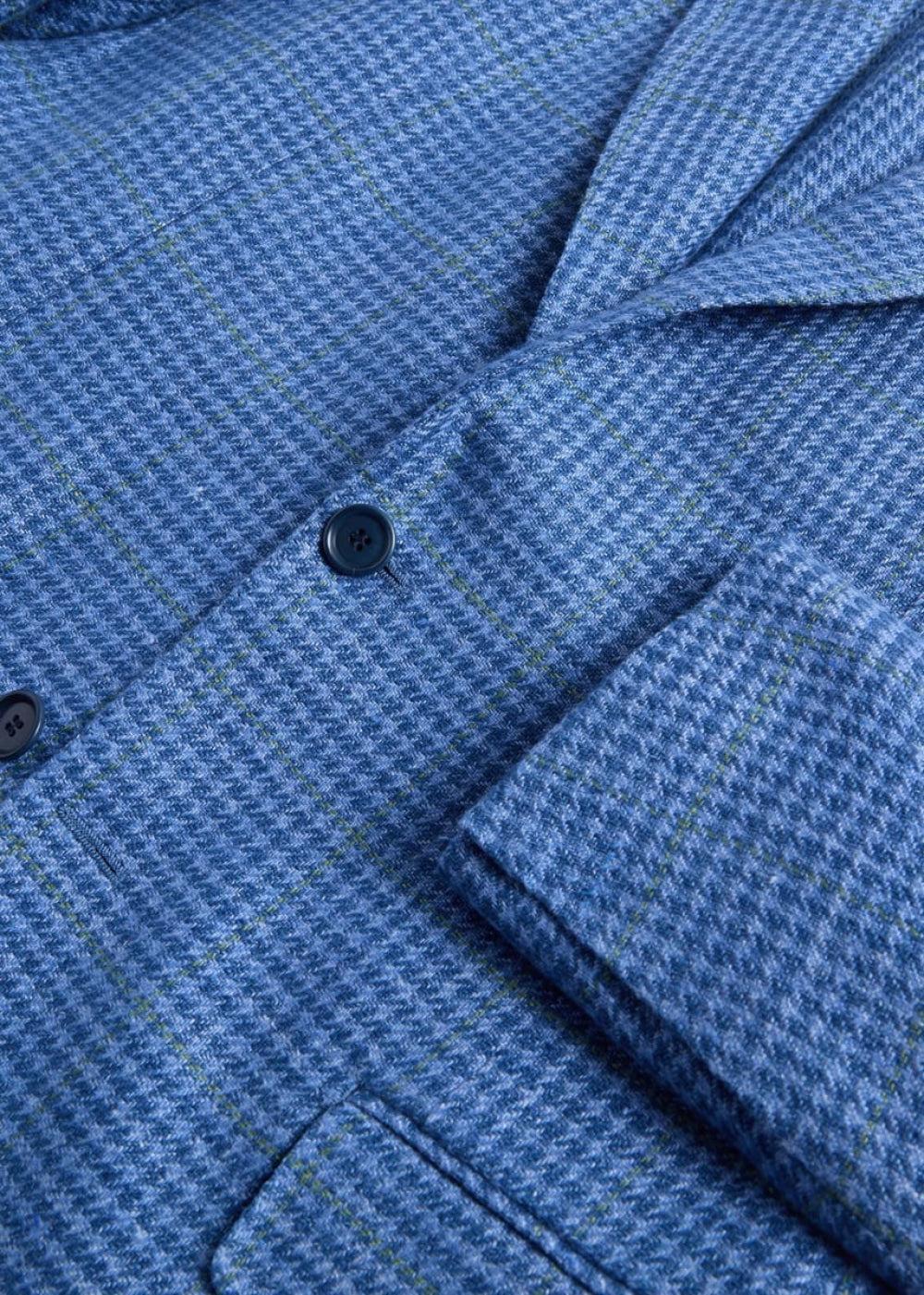 Houndstooth Summer Jacket - Blue/Green - Blazer