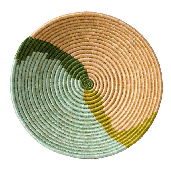 Restorative Woven Bowl 12" - Apricot & Seafoam