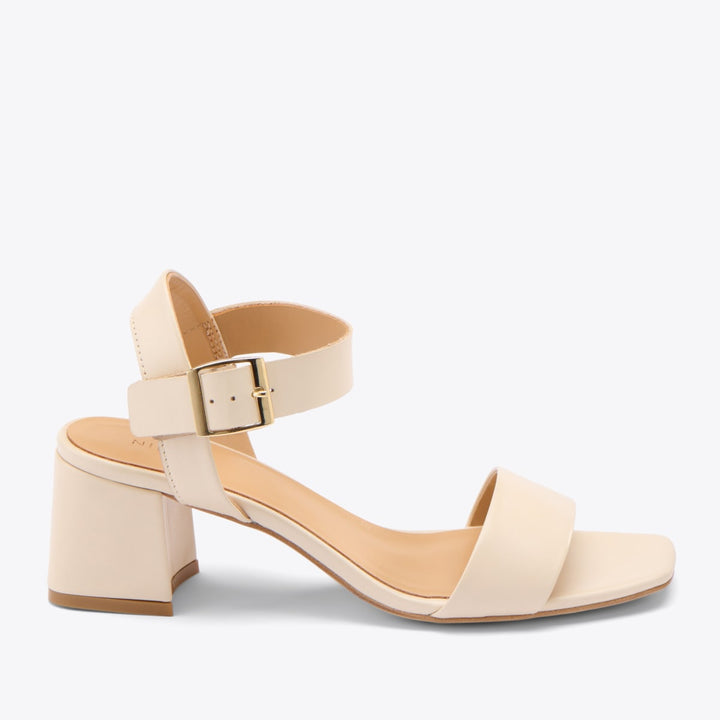 Stella Go-To Block Heel Sandal - Bone