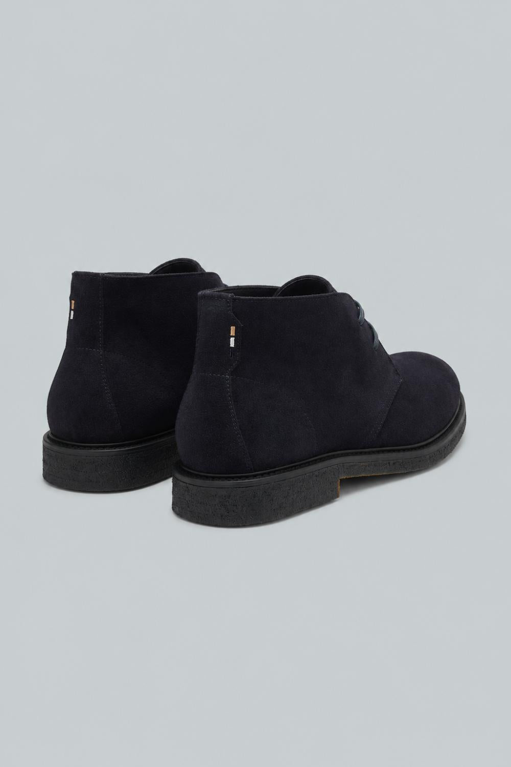 Hugo BOSS Mens Calev Suede Desert Boots - Dark Blue - Boots