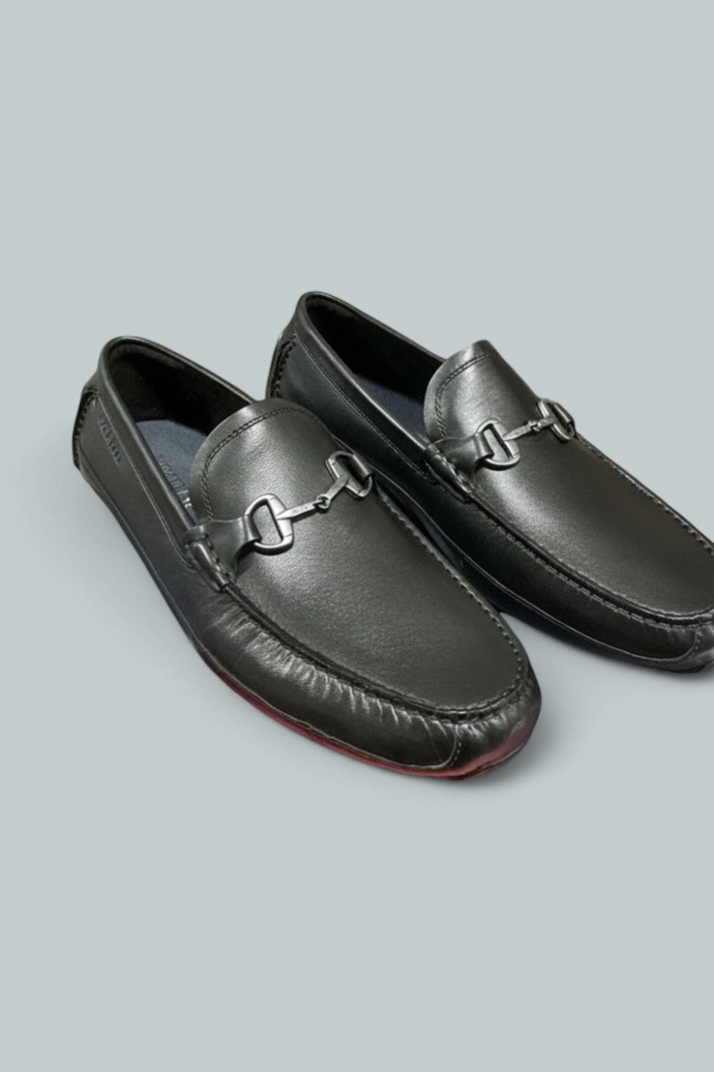Hutchison Grand Bit Men’s Flat Shoes - Black - 10 D MEDIUM - Loafers