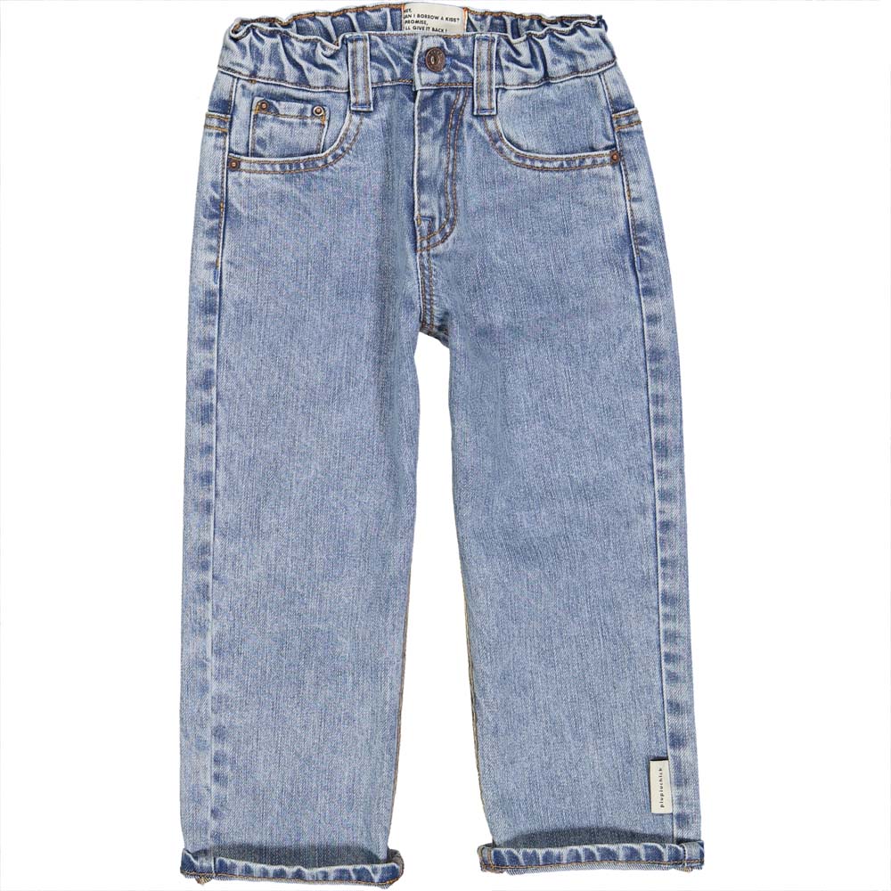 Unisex Trousers - Washed Light Blue Denim Jeans Piupiuchick 