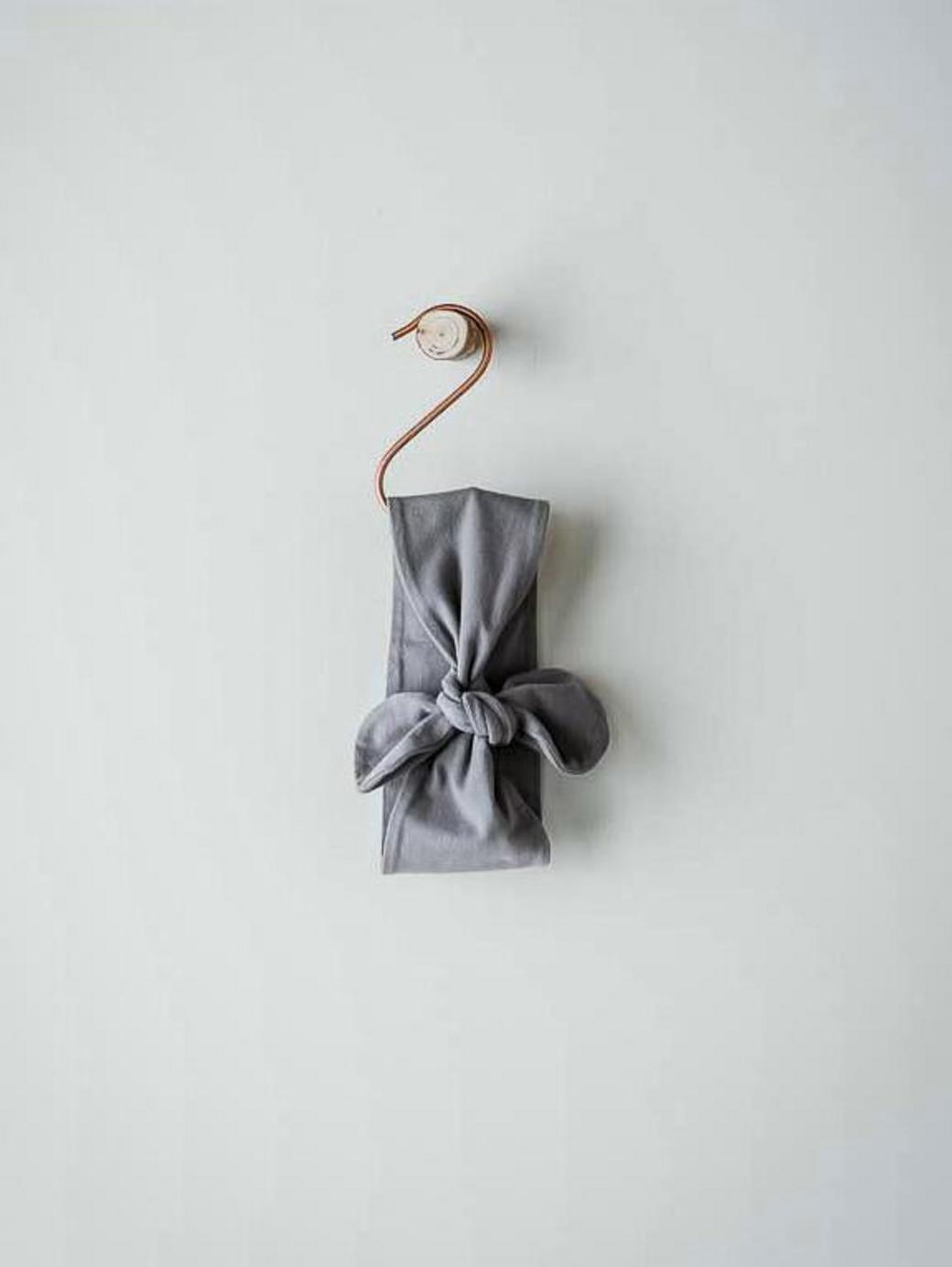 The Bow Headband - Lead gray