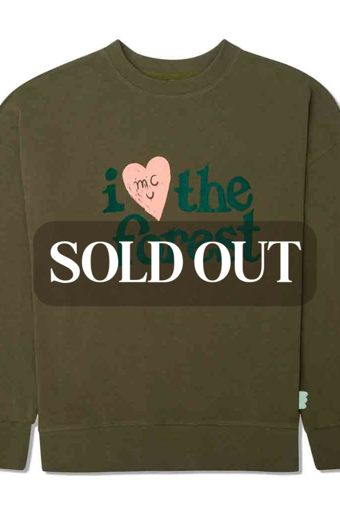 I Love The Forest Adult Sweatshirt - Olive - Sweatshirt