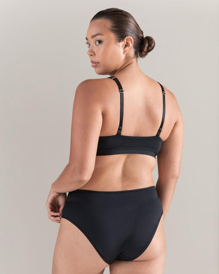 The Scoop Neck Bralette - Black