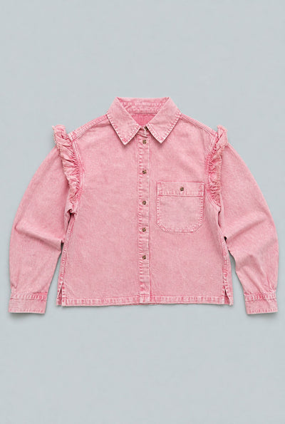 Magnolia Shirt Jacket - Pink