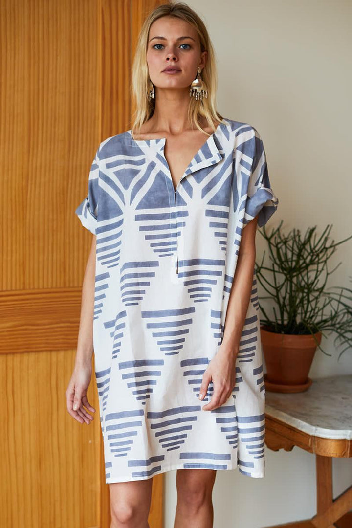 Rise Caftan - Grey Linen Organic