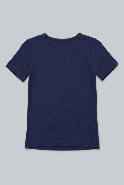 Ribbed Tee - Navy