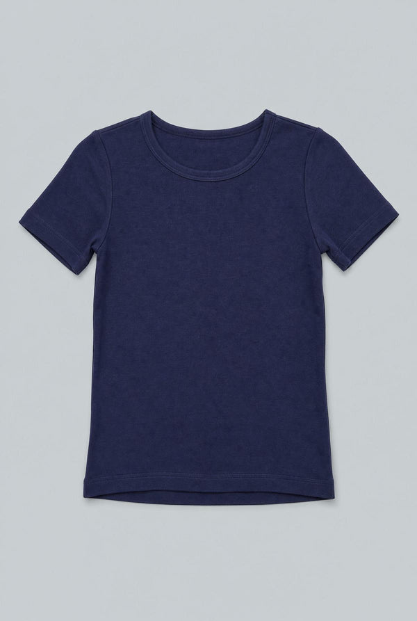 Ribbed Tee - Navy