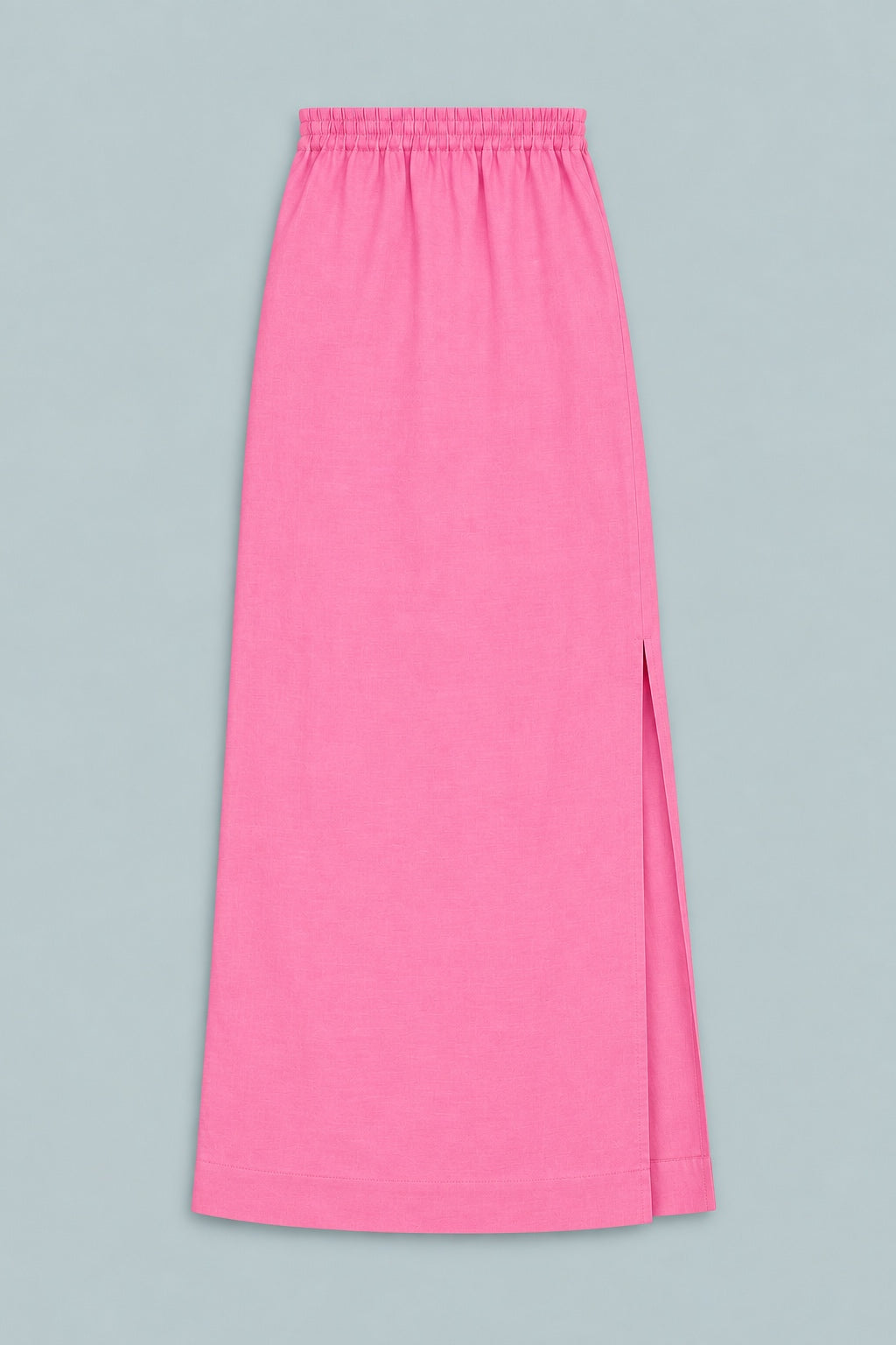 Maxi Skirt With Slits - Hot Pink