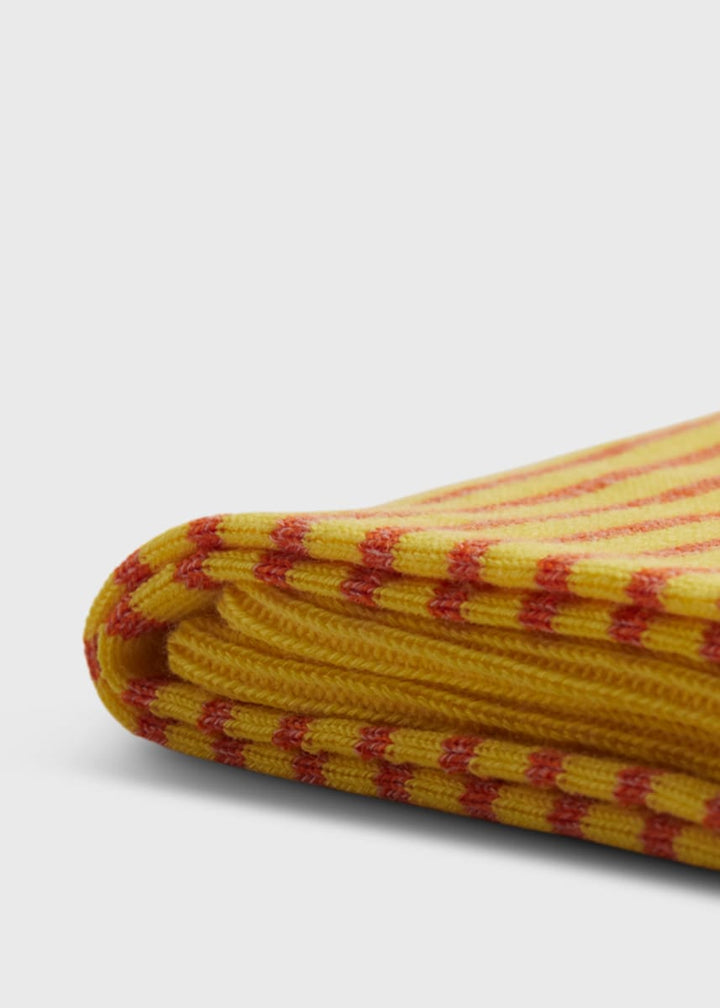 Horizontal Stripe Sock - Yellow