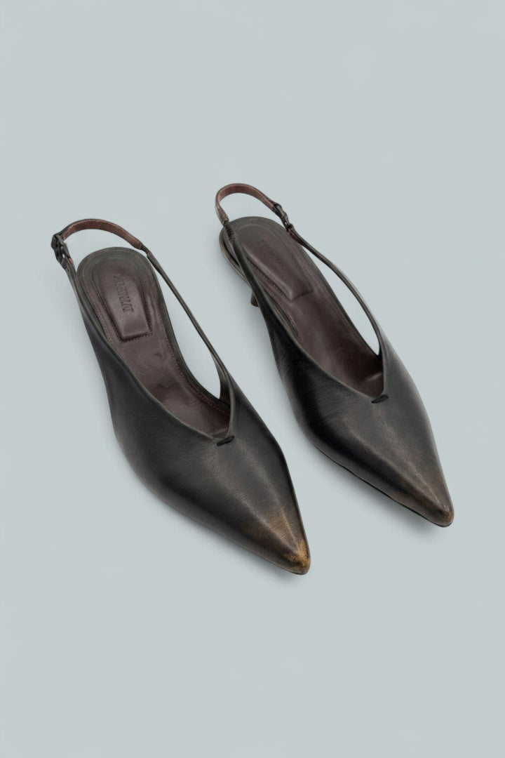 Sylvie Pumps - Distressed Chocolate