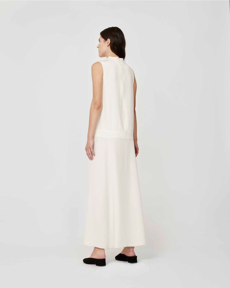 Silk Fonds Dress - White