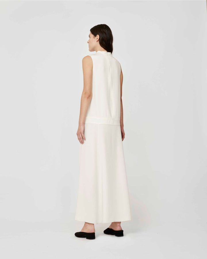 Silk Fonds Dress - White